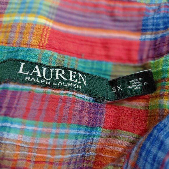 Lauren Ralph Lauren Bundle 3X Tops Blouses Buttons Women Cotton Classic - Picture 8 of 12